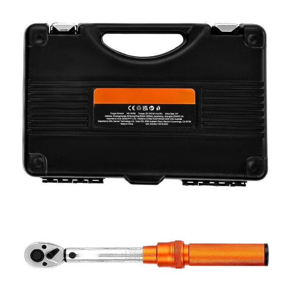 KFFKFF Click Torque Wrench Set, 1/4-Inch Drive, 20-240 lbf-in / 2.3-27.1 N.m, Dual-Direction with Dual Range Scales, 72-Tooth Design, ±3% Accuracy, Includes Bits, Sockets, Adapters, Extension Bar