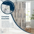 thumbnail image 5 of Mainstays 14 Piece Fabric Shower Curtain Set, PEVA Liner & Hooks, Natural Geometric 72" x 72", 5 of 11