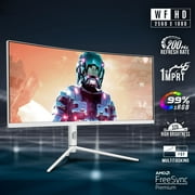 Sceptre 30 Curved Ultrawide Monitor 2560 x 1080 up to 200Hz DisplayPort HDMI 1ms AMD FreeSync Premium 99% sRGB Picture by Picture/PIP, Build-in Speakers Apple-White 2022 (C305B-FUN200W)