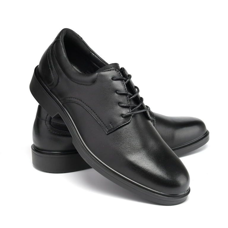 HANDMEN Men s Full Grain Leather Oxford Work Dress Shoes Classic Black Anti Puncture Business Shoes RV2103 13 Walmart