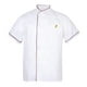 thumbnail image 1 of Uniforme de chef de manga corta, ropa de cocina de hotel, delantal, talla L costura roja, 1 of 9