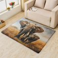 thumbnail image 2 of Washable Rugs 2x3 Elephant Rug & Home Decor - Front Door Mat Indoor Entrance, African Animal Rugs for Entryway, Non Slip Soft Low Pile Small Area Rug, Wildlife Carpet & Room Decorations Y-&143, 2 of 7