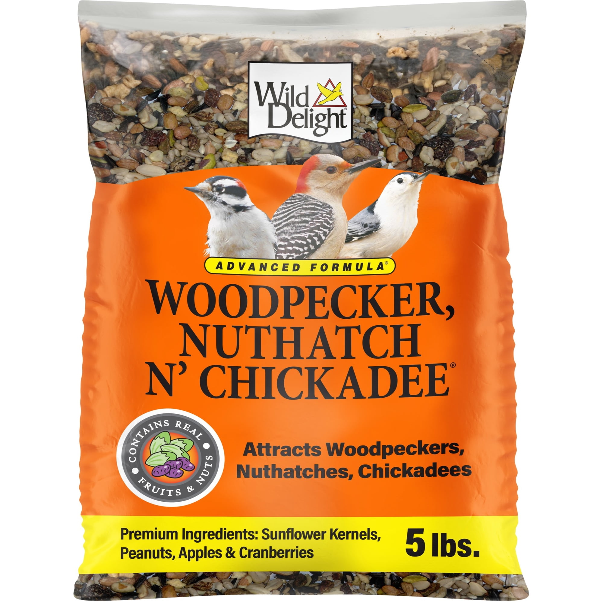 Wild Delight Advanced Formula Woodpecker Nuthatch N Chickadee Wild Bird Food 5 lb