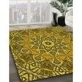 thumbnail image 2 of Ahgly Company Indoor Square Patterned Dark Bronze Brown Area Rugs, 5' Square, 2 of 6