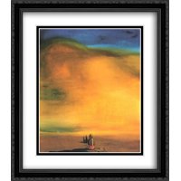 Sugar Sphinx 2x Matted 28x32 Large Black Ornate Framed Art Print by Salvador Dali