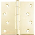 thumbnail image 2 of Stone Harbor Hardware 4" Door Hinges, Square Corner, Polished Brass, 2-Pack, 2 of 4