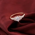 thumbnail image 5 of Cora Jewellery Art Deco 1CT Princess Cut Moissanite Engagement Ring For Women, 18K Rose Gold, 5 of 7