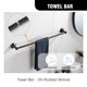 thumbnail image 3 of Agkxhdec Juego De Accesorios De Baño Negro Mate Barra De Toalla Ajustable Anillo De Toalla Soporte De Papel Higiénico Gancho Para Bata Juego De Accesorios De Baño De 4 Piezas Montado En La Pared (Negr, 3 of 5