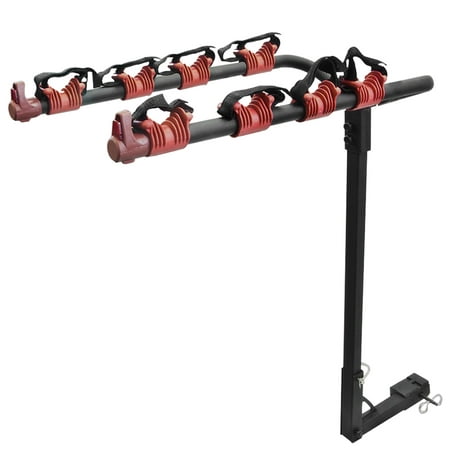 Ktaxon 3 bike 130lbs Capacity Portable Quick Release Bike Carrier, Bike Rack For Common Device Hitch Mount Carrier, Car Truck AUTO SUV, Red and