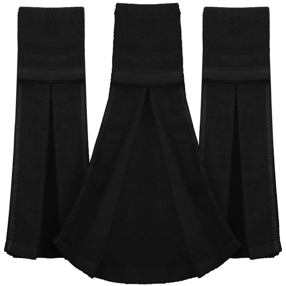 3 Pcs Football Field Towel Quarterback Accessories Cotton Sports Sweat Towel with Hook and Loop Fastener for Football, Golf, Gym(Black, White, Navy)
