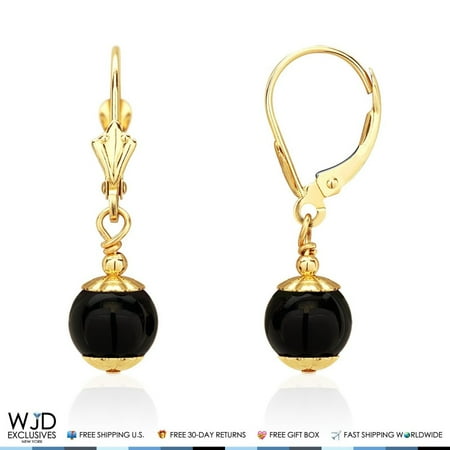 Solid 14k gold dangle earrings