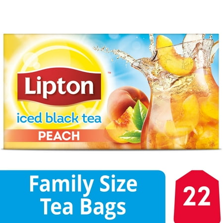 (3 Boxes) Lipton Family Black Iced Tea Bags Peach 22