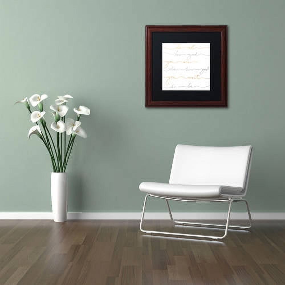 Trademark Fine Art "How Good Silver And Gold" Canvas Art by Lisa Powell Braun, Black Matte, Wood Frame