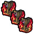 thumbnail image 2 of Parche Decorativo Snake02 PatchPros 3 Parches 10x10cm Amarillo/Café Bordado Adhesivo, 2 of 2