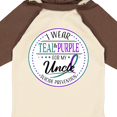 thumbnail image 4 of Inktastic Suicide Prevention- I Wear Teal and Purple for My Uncle Boys or Girls Long Sleeve Baby Bodysuit, 4 of 5