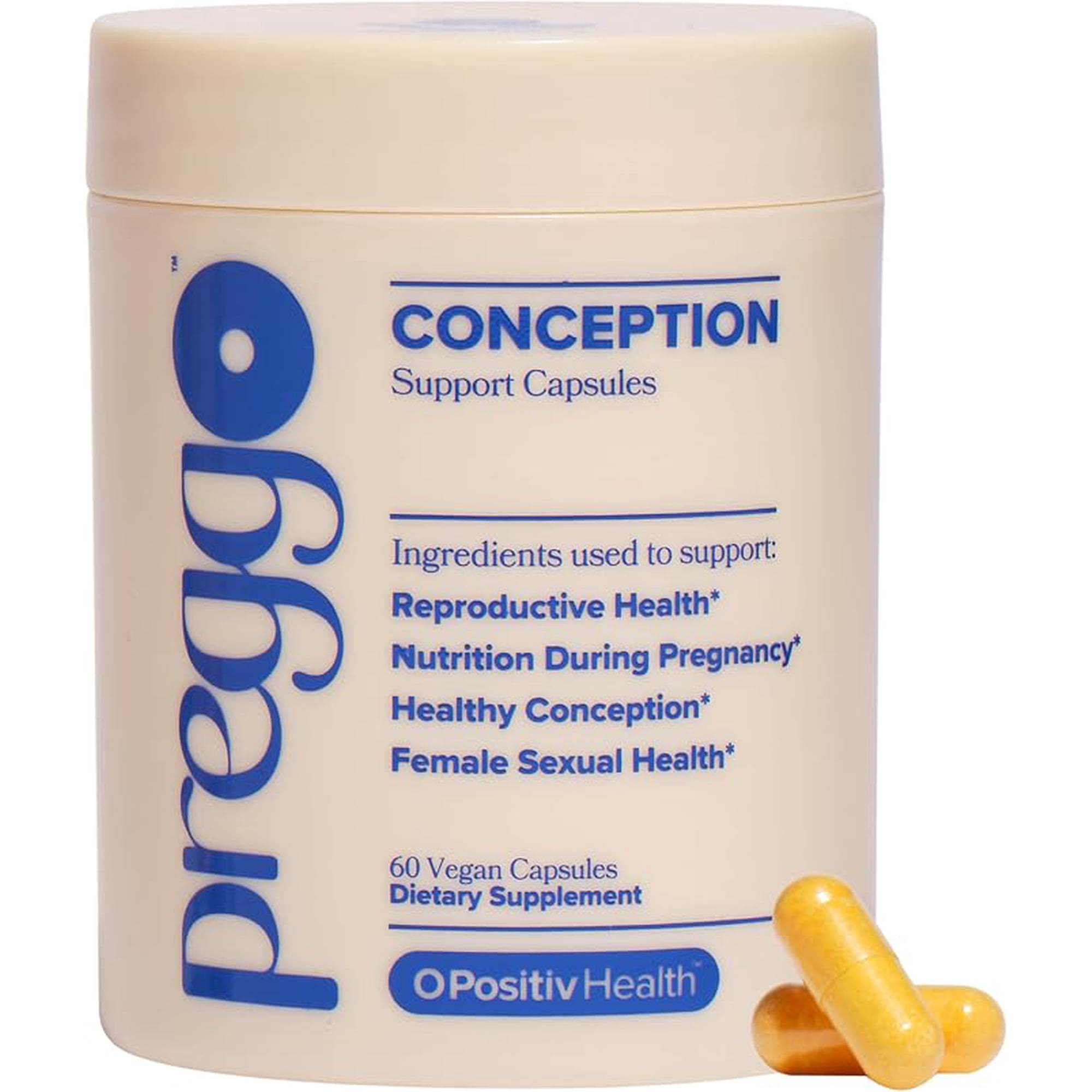 O Positiv PREGGO Conception Support Capsules for Women to Support Reproductive Health, Healthy Conception & Nutrition During Pregnancy - 60ct