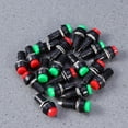 thumbnail image 2 of 20 Pcs 12MM Filet Auto-Verrouillant Momentané Type Bouton-Poussoir (Vert et Rouge), 2 of 7