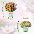 thumbnail image 2 of Tarjeta de flores emergente para mamá, tarjeta plegable de flores 3D de 9,75 x 9,75 pulgadas para el día de la madre, tarjeta de ramo con sobre en blanco para cumpleaños, día de la madre, aniversario, 2 of 6