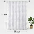 thumbnail image 2 of JJCOITR Vintage Hawaiian White Shower Curtain with Tassels, Boho Shower Curtains for Bathroom Decor, 72x72, 2 of 6