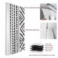 thumbnail image 6 of Black Boho Blackout Curtains for Bedroom/Living Room, Pinch Pleated Black Out Curtains, Vintage Southwestern Geometric Stripes Room Darkening Window Drapes with Hooks 2 Panels, 59"x70", 6 of 8