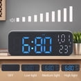 thumbnail image 4 of REGALWOVEN Small Dual Alarm Clock for Bedroom, Dimmable, DST, Snooze,12/24H, Alarms with Indoor Temperature, Decorate for Bedroom 6.7 x 2.4 x 1.2 inch White Green, 4 of 6