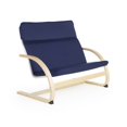 thumbnail image 1 of Guidecraft Upholstered Rockers 10" Wood/Cotton Kiddie Rocker Couch in Blue, 1 of 4