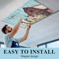 thumbnail image 5 of 3 Pack Farm Barn Fluorescent Light Covers for Ceiling Lights Cow Pig Horse Sheep Farmhouse Animal Wood Board Magnetic Ceiling Light Covers Overhead Light Filters for Office Classroom Home, 5 of 9
