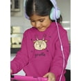 thumbnail image 2 of Giraffe Face Doodle Hoodie Juniors -Image by Shutterstock,  Large, 2 of 4