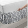 thumbnail image 2 of Abstract Bed Skirt, Eastern Pattern of Shapes and Dots, Elastic Bedskirt Dust Ruffle Wrap Around for Bedding Decor, 4 Sizes, Champagne Pale Eggplant, by Ambesonne, 2 of 2