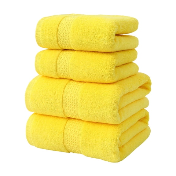Bath towels,Hand Towels For Bathroom,Towel Set of 4 Cotton Plain Gift Set Towel Multicolor Soft Absorbent Household Bath Towel Includes 2 Bath Towels 2 Washcloths