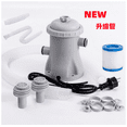 thumbnail image 1 of Pool Filter Pump, Electric Water Pump for Above Ground Pools, 330 Gallon Cartridge Pool Filters Pump, Home Inflatable Pool Filter Pump System Kit, Cleaning Tool + Filter Cartridge, 1 of 1