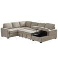 thumbnail image 6 of HomeStock 115.5" Wide Fabric Linen Left Hand Facing Sectional Sleeper Sofa Bed&Couch-Beige, 6 of 6