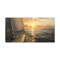 thumbnail image 2 of Sailboat Sailing In Mediterranean Sea At Sunset Ocean Canvas Wall Art for Home Decor Ready-to-Hang, 2 of 18