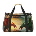 thumbnail image 1 of Fotbe Castle Red Green Sky Dragon Bolsa de Viaje con Estampado, Bolsa de Fin de Semana para Mujer con Compartimento para Zapatos, Bolsa de Gimnasio con Bolsillo Húmedo, 1 of 7