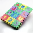 thumbnail image 2 of 36 Pieces Child Cartoon Letters Numbers Foam Play Puzzle Mat Floor Carpet Rug for Baby Kids Home Decoration, 2 of 7