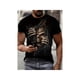 thumbnail image 1 of Camiseta de calavera con estampado 3D para hombre, de tejido elástico, manga corta, informal, de verano, diseño de calavera negra, 1 of 6