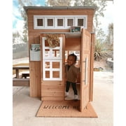 KidKraft Modern Outdoor Wooden Playhouse with Picnic Table