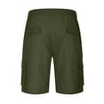 thumbnail image 4 of JIUKE Mens Shorts Knee Length Cargo Shorts High Waisted Fitted Solid Color Outdoor Hiking Shorts with Pockets, 4 of 7