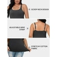 thumbnail image 4 of Charmo Womens Plus Size Cotton Tank Tops with Shelf Bra Adjustable Wider Strap Camisole Basic Undershirts 1X-5X, 4 of 10
