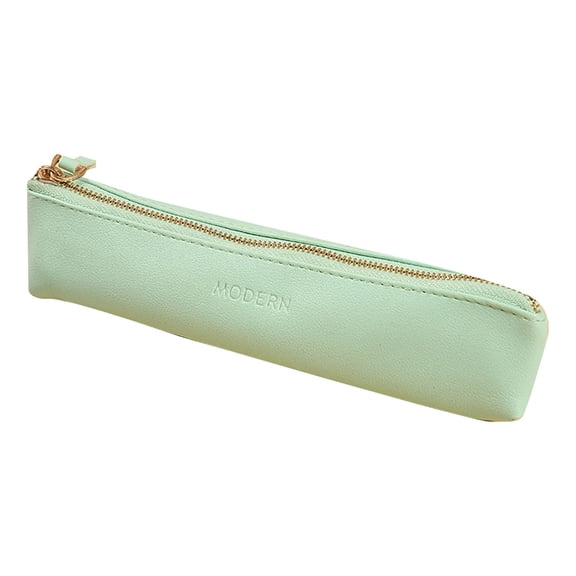 Clearance Under $0.9! 1 Pack Mini PU Leather Pencil Case, Solid Color Candy Storage Bag, Compact Stationery Organizer Pouch