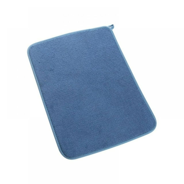 Microfiber Kitchen Dish Drying Mat - Strong Water Absorption, Thick, Protects Glassware, Easy to Clean/Store, Multiple Colors Available