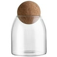 thumbnail image 1 of Coofit Bocal en Verre Transparent à Grand Ouverture Bocal à Bonbons Bocal de Rangement Alimentaire avec Couvercle Boule en Liège, 1 of 10