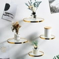 thumbnail image 3 of PENGXIANG Plant Floating Shelf Modern Home Decor Wrought Iron Wall Mounted Glass Ledge Rack for Restaurant, 3 of 9