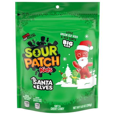Sour Patch Kids Festive Santa and Elves 9.8oz Bag