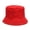 Red, variant on Unisex Solid Color Coconut Tree Flat Top Cotton Fisherman Sun Hat Bucket Cap