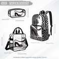 thumbnail image 4 of Kuiaobaty Daisy Cat Print Backpack Set for Girls Zebra Print Clear Backpack and Pencil Case with Zipper See Through PVC Bookbags and Pencil Case for School, 4 of 5