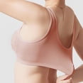 thumbnail image 6 of Feancey Plus Size Everyday Bras for Women Button Front Closure Bra Wide Strap Breathable Wireless Brassieres Full Coverage Casual Support Lift Up Bralettes Pink 3XL, 6 of 6