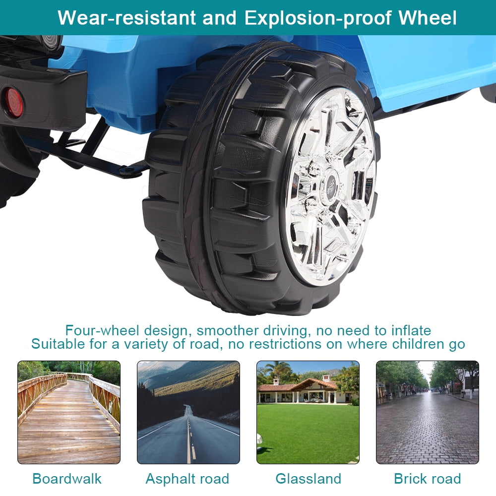 Lowestbest Dual Drive Ride On Car, 12V Battery Toy Cars with 2.4G Remote Control, Blue Lowestbest Dual Drive Ride On Car, 12V Battery Toy Cars with 2.4G Remote Control, Blue