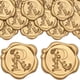thumbnail image 1 of Pegatinas con sello de cera SWANGSA, letra R, 50 unidades, oro envejecido, 1 of 6