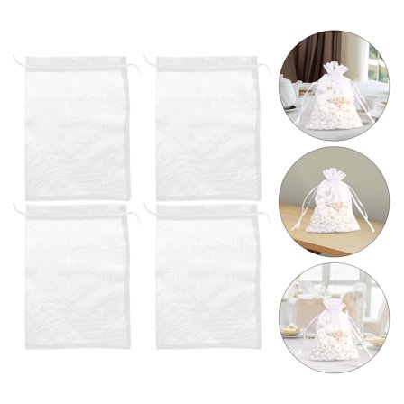 WRITWAA Organza Pouches for Party - White, Breathable, and Versatile Use